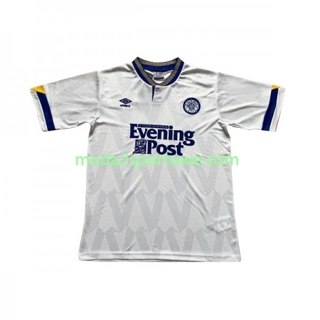 Koszulka Leeds United Retro Domowe Stroje Piłkarskie 1991-1992 Krótki Rękaw